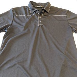 Travis Mathew short sleeved, large, solid black with white stitch polo nice.